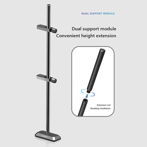 Aluminum Alloy Graphic Card Bracket Brace Sliding Single/Double Pole Adjustment Height Video Card Sag Holder GPU Stand for ATX/MATX/ITX Chassis (Black, GH-260) in Saudi Arabia