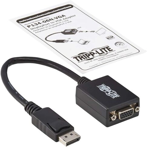 Tripp Lite DisplayPort to VGA Adapter Converter Active M/F 6In 50 Pack in Saudi Arabia