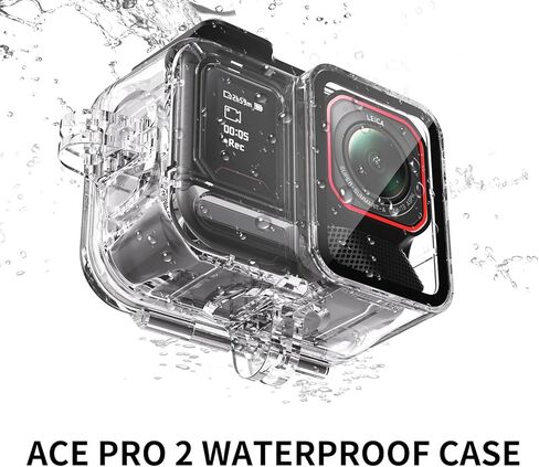 BTG Waterproof Case for Insta360 ACE Pro 2 Camera Underwater Housing Shell Cage Supports 45M/148FT Deep Diving Scuba Snorkeling Swimming in Saudi Arabia