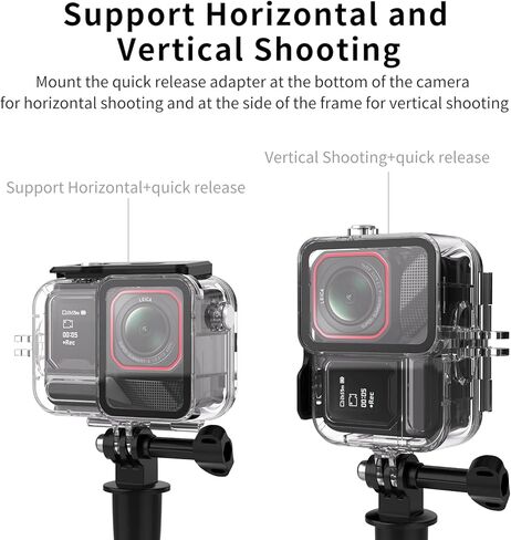 BTG Waterproof Case for Insta360 ACE Pro 2 Camera Underwater Housing Shell Cage Supports 45M/148FT Deep Diving Scuba Snorkeling Swimming in Saudi Arabia