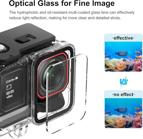 BTG Waterproof Case for Insta360 ACE Pro 2 Camera Underwater Housing Shell Cage Supports 45M/148FT Deep Diving Scuba Snorkeling Swimming in Saudi Arabia