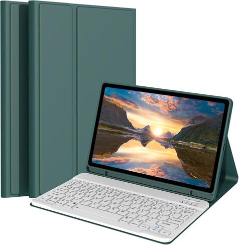 حافظة مع لوحة مفاتيح لجهاز Samsung Galaxy Tab S6 Lite 10.4 بوصة 2024/2022/2020، [تدعم 3 أنظمة] لوحة مفاتيح لاسلكية مغناطيسية قابلة للفصل لجهاز Galaxy Tablet، لافندر in Kuwait