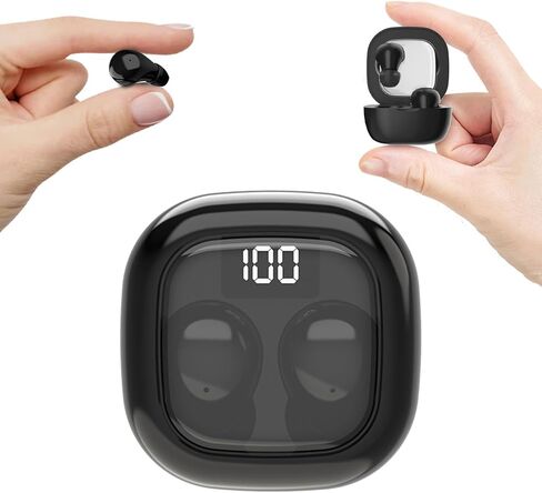 Invisible Mini Sleep Earbuds Ear Buds for Side Sleepers Sleeping, Small Ears Canals Women Wireless Bluetooth Low Profile Smallest Disgused Tiny Micro Discreet Hidden Earbuds Headphones for Work in Saudi Arabia