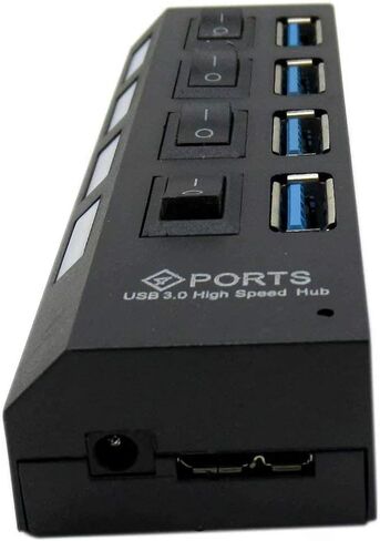 USonline911 USB 3.0 Hub Charger Switch Splitter Powered AC Adapter 4-Port PC Laptop Desktop in Saudi Arabia