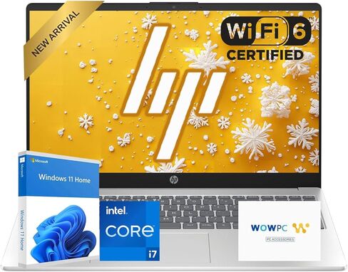 كمبيوتر محمول HP 2026 الجيل الجديد مقاس 15.6 بوصة للأعمال والطلاب | معالج انتل i7-1255U 10 النواة | 16 جيجا رام | 512 جيجا اس اس دي | بطارية تصل إلى 9 ساعات | واي فاي سريع 6 وكاميرا ويب عالية الدقة | ويندوز 11 | واو بي سي يو اس بي in Kuwait
