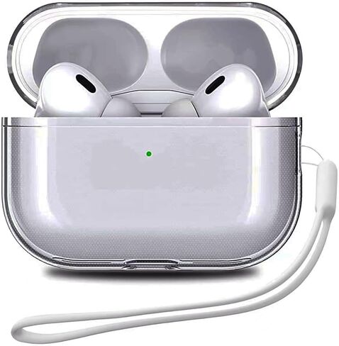 Compatible Airpods Pro 3 Case 2025, Clear Soft Shockproof Airpod Pro 3rd Generation Case Transparent Air pods Pro 3 Gen Cases iPods pro 3 Protective Cover Skin for Airpod 3 Pro with Lanyard in Saudi Arabia