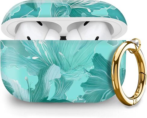حافظة صلبة لطيفة متوافقة مع AirPods Pro الجيل الثاني/الأول، غطاء واقٍ مع سلسلة مفاتيح ذهبية، تناسب موديلات 2023/2022/2019، للنساء والفتيات والرجال (قوس الشريط الوردي) in Kuwait