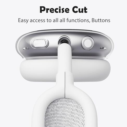 غطاء سماعة الرأس لـ AirPods Max، أغطية أكواب الأذن الشفافة اللطيفة، غطاء وسادة الأذن من السيليكون الأبيض لغطاء رأس Apple AirPods Max in Kuwait