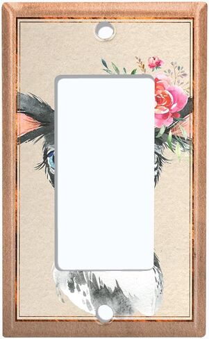 Metal Light Switch Plate Cover Cute Baby Animal Cow ANM043 in Saudi Arabia