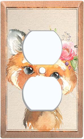 Metal Light Switch Plate Cover Cute Baby Animal Raccoon ANM036 in Saudi Arabia