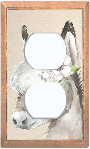 Metal Light Switch Plate Cover Cute Baby Animal Donkey ANM049 in Saudi Arabia