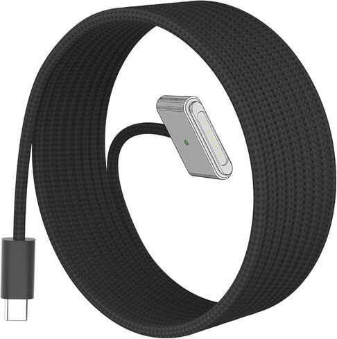 كابل USB-C إلى Mag netic 3 بطول 6.6 أقدام، شحن سريع 140 وات متوافق مع Mac Book Pro 16/14 بوصة 2021-2024، Mac Book Air 13/15 بوصة M2/M3/M4 (2022-2025)، شاحن Mag netic مع مؤشر LED - أسود in Kuwait