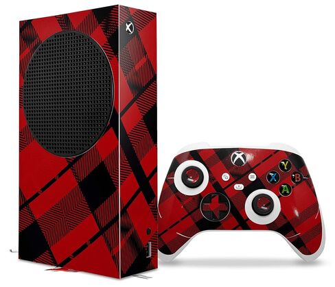 WraptorSkinz Skin Wrap compatible with the 2020 XBOX Series S Console and Controller Red Plaid (XBOX NOT INCLUDED) in Saudi Arabia
