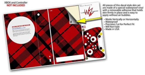 WraptorSkinz Skin Wrap compatible with the 2020 XBOX Series S Console and Controller Red Plaid (XBOX NOT INCLUDED) in Saudi Arabia