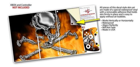 WraptorSkinz Skin Decal Vinyl Wrap compatible with the XBOX Series X Console and Controller - Chrome Skull on Fire (GAMING CONSOLE NOT INCLUDED) in Saudi Arabia