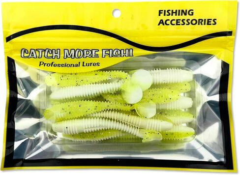 Soft Plastic Paddle Tail Swimbaits Pack of 15 – 3" Soft Plastic Fishing Lures with Extra-Large Tail for Lifelike Swimming Action – Freshwater & Saltwater in Saudi Arabia