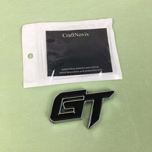 CraftNovix Metal parts for vehicles, namely, automotive exterior and interior metal decorative and protective trim – Glossy Black Chrome Emblem in Saudi Arabia