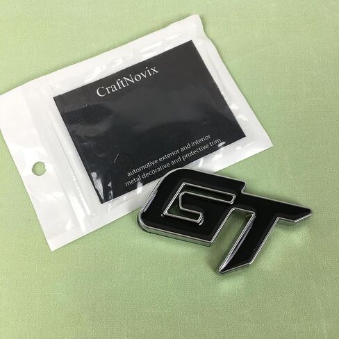 CraftNovix Metal parts for vehicles, namely, automotive exterior and interior metal decorative and protective trim – Glossy Black Chrome Emblem in Saudi Arabia