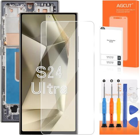TFT for Samsung Galaxy S24 Ultra Screen Replacement for Samsung S24 Ultra LCD Display S928B SM-S928U LCD Digitizer Touch Screen Assembly Black with Frame(No Fingerprint) in Saudi Arabia