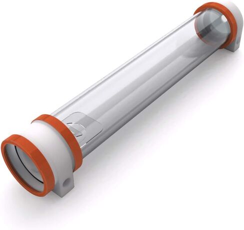 PrimoChill CTR Hard Mount Phase II High Flow D5 Enabled Reservoir - White POM - 360mm - Candy Red in Saudi Arabia