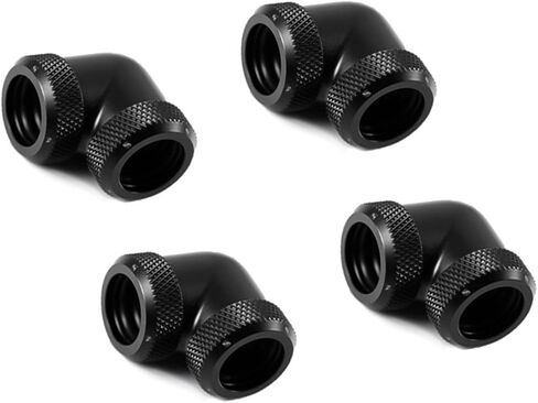 Barrow 14mm Multi-Link to Multi-Link Fitting, 90 Degree Angle, Black, 4-pack in Saudi Arabia