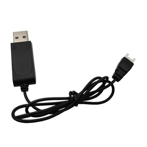 وصلة كابل شحن USB عالية السرعة لبطاريات الليثيوم 3.7 فولت 500 مللي أمبير خط سلك شواحن لجزء الطائرة الرباعية باللون الأسود in Kuwait