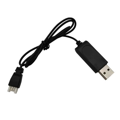 وصلة كابل شحن USB عالية السرعة لبطاريات الليثيوم 3.7 فولت 500 مللي أمبير خط سلك شواحن لجزء الطائرة الرباعية باللون الأسود in Kuwait