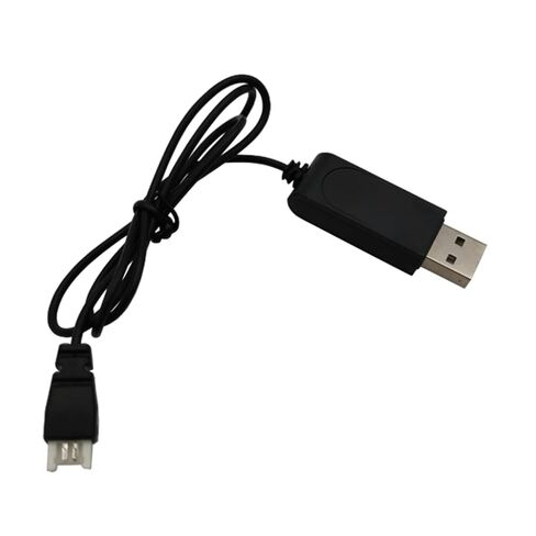وصلة كابل شحن USB عالية السرعة لبطاريات الليثيوم 3.7 فولت 500 مللي أمبير خط سلك شواحن لجزء الطائرة الرباعية باللون الأسود in Kuwait