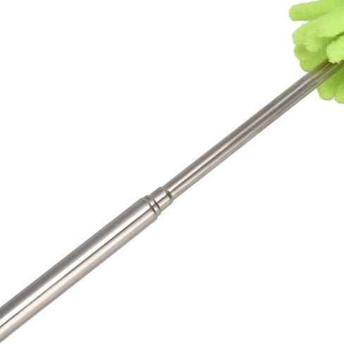Microfiber Duster with Extension Pole, Stainless Steel Handheld Telescopic Duster Ceiling Fan Cleaner Duster for Blinds Fan Desk Ceiling Cabinet Cupboard Cleaning in Saudi Arabia