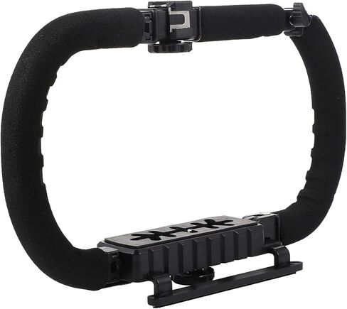 مثبت الكاميرا المحمول U Rig ودعامة تثبيت لكاميرات DSLR والهواتف الذكية مع دعم مزدوج مضاد للاهتزاز، جهاز محمول لمصوري الفيديو المحترفين in Saudi Arabia