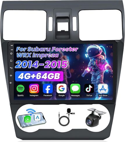4G+64GB Car Radio for Subaru Forester 2014 2015 Subaru WRX Impreza 2012-2014: 9inch HD IPS Touchscreen Replacement CarPlay&Android Auto GPS 5GWiFi Head Unit Bluetooth5.0 SWC Backup Camera FM DSP in Kuwait