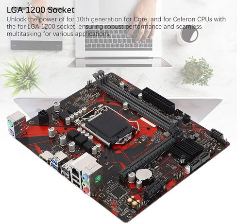 EX H410M V3 M ATX Motherboard for 10th Gen CPUs, Channel DDR4 2933MHz (64GB), PCIe x16/x1 Slots, 3X SATA III Ports, HD Display Output,LGA 1200 Socket in Saudi Arabia