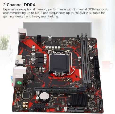 EX H410M V3 M ATX Motherboard for 10th Gen CPUs, Channel DDR4 2933MHz (64GB), PCIe x16/x1 Slots, 3X SATA III Ports, HD Display Output,LGA 1200 Socket in Saudi Arabia