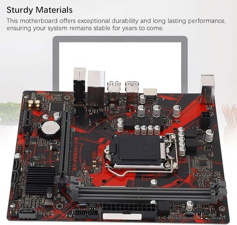 EX H410M V3 M ATX Motherboard for 10th Gen CPUs, Channel DDR4 2933MHz (64GB), PCIe x16/x1 Slots, 3X SATA III Ports, HD Display Output,LGA 1200 Socket in Saudi Arabia