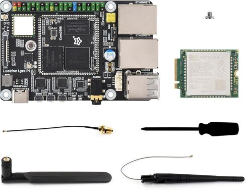 Luckfox Lyra Pi Linux Micro Development Board Based On Luckfox Core3506 Core Board, Integrates Triple-core ARM Cortex-A7 and ARM Cortex-M0 Processors, with 8GB eMMC @XYGStudy (Luckfox Lyra Pi A) in Saudi Arabia