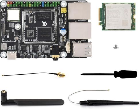 Luckfox Lyra Pi Linux Micro Development Board Based On Luckfox Core3506 Core Board, Integrates Triple-core ARM Cortex-A7 and ARM Cortex-M0 Processors, with 8GB eMMC @XYGStudy (Luckfox Lyra Pi A) in Saudi Arabia