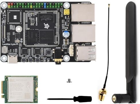 Luckfox Lyra Pi Linux Micro Development Board Based On Luckfox Core3506 Core Board, Integrates Triple-core ARM Cortex-A7 and ARM Cortex-M0 Processors, with 8GB eMMC @XYGStudy (Luckfox Lyra Pi A) in Saudi Arabia