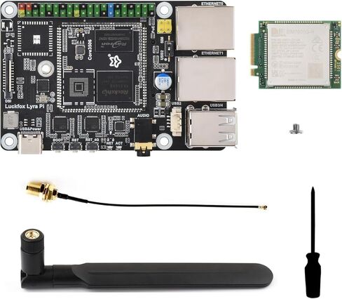 Luckfox Lyra Pi Linux Micro Development Board Based On Luckfox Core3506 Core Board, Integrates Triple-core ARM Cortex-A7 and ARM Cortex-M0 Processors, with 8GB eMMC @XYGStudy (Luckfox Lyra Pi A) in Saudi Arabia