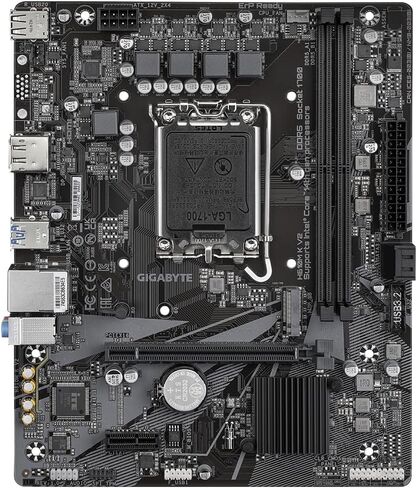 GIGABYTE H610M K V2 Motherboard - Intel Core 14th CPUs, up to 5600MHz DDR5, 1xPCIe 3.0 M.2, 1GbE LAN, USB 3.2 Gen 1 in Saudi Arabia