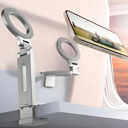 Flexible Rotation Magnetic Phone Holder Universal Travel Hands Free Airplane Mount for iPhone 17 16 15 14 13 12 Pro Max in Saudi Arabia