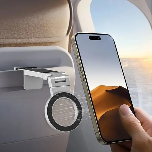 Flexible Rotation Magnetic Phone Holder Universal Travel Hands Free Airplane Mount for iPhone 17 16 15 14 13 12 Pro Max in Saudi Arabia