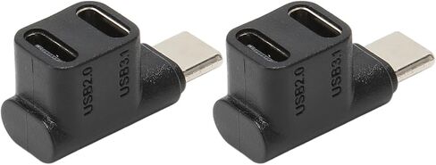 90 Degree USB C 3.1 Adapter, 1 to 2 Dual Female Ports 10Gbps Type C Male to USB Connector with 4K 60Hz Video Transfer in Saudi Arabia