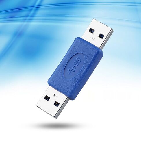 Qiilu عالي السرعة USB 3.0 نوع A ذكر لكتابة A ذكر M M محول مقرنة مغير الجنس موصل Pro جديد - متوافق مع وصلة USB 3.0 in Saudi Arabia