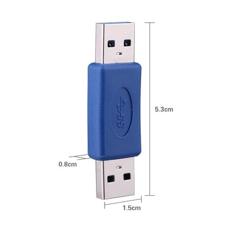Qiilu عالي السرعة USB 3.0 نوع A ذكر لكتابة A ذكر M M محول مقرنة مغير الجنس موصل Pro جديد - متوافق مع وصلة USB 3.0 in Saudi Arabia