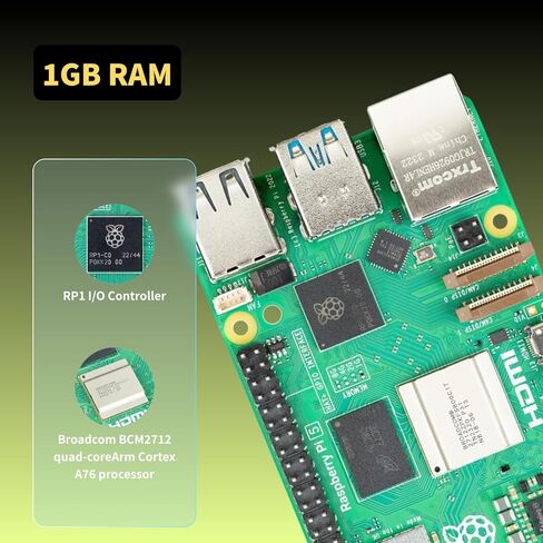 مجموعة iRasptek الأساسية لـ Raspberry Pi 5 RAM 1GB مع حافظة Pi5 ومبرد نشط in Kuwait