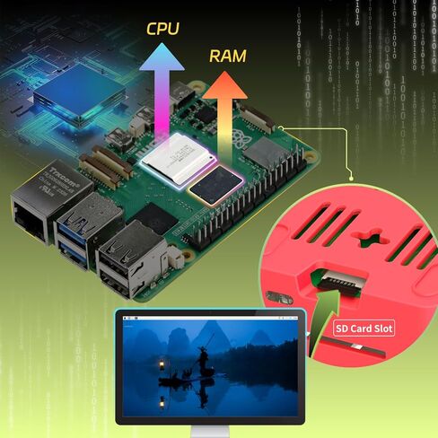 مجموعة iRasptek الأساسية لـ Raspberry Pi 5 RAM 1GB مع حافظة Pi5 ومبرد نشط in Kuwait
