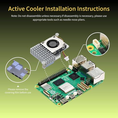 مجموعة iRasptek الأساسية لـ Raspberry Pi 5 RAM 1GB مع حافظة Pi5 ومبرد نشط in Kuwait