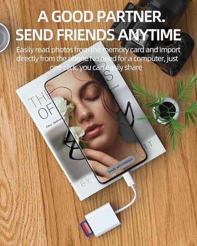 قارئ بطاقة SD USB C لهاتف iPhone 15 Pro Max Plus Dongle (2in1) محول ذاكرة كاميرا Type-C TF Micro SD متوافق مع Samsung Galaxy S22 S23 Ultra Z Flip لأجهزة Apple iPad Pro Air MacBook Thunderbolt in Kuwait