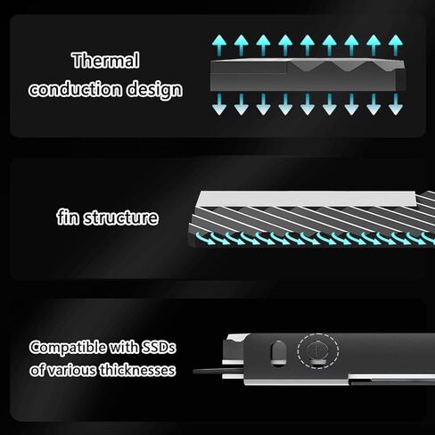 أنظمة تبريد محركات الأقراص الصلبة العالية مع تبديد الحرارة المحسن لملحقات المشتت الحراري 2280 NVMe لمحرك الأقراص الصلبة PC SSD in Kuwait