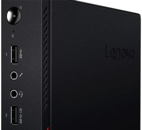 Lenovo ThinkCentre M715q Business Tiny Mini Desktop Computer PC, AMD Ryzen 5 Pro 2400GE 3.8 GHz, 8 GB RAM, 256 GB SSD, WiFi, Bluetooth, DisplayPort, USB 3.1 Gen 1, Windows 11 Pro (Renewed) in Kuwait